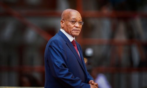 (FILES) In this file photo taken on February 12, 2015 South African president, Jacob Zuma, arrives for the formal opening of parliament in Cape Town. 
South Africa's ruling ANC party resolved on February 13 to oust scandal-tainted President Jacob Zuma from office after he refused to resign, local media reported following marathon closed-door talks. / AFP PHOTO / POOL / NIC BOTHMANIC BOTHMA/AFP/Getty Images